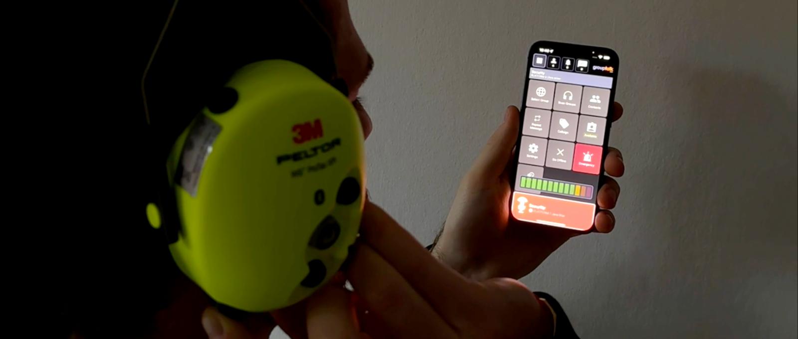 3M Peltor WS PROTAC XPI with GroupTalk push to talk ptt app