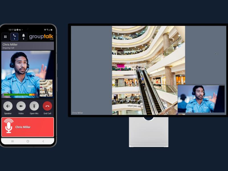 Full duplex call with video in GroupTalk command and control