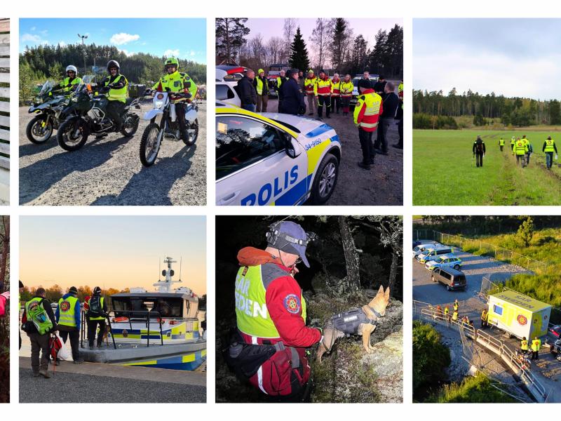 search and rescue sweden in different pictures when they are on search missions