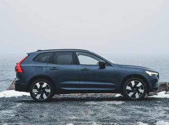 Volvo car parked outside.
