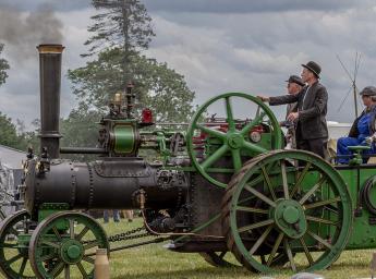 Old steam locomotive.