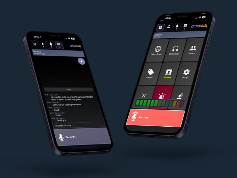 Smartphone with GroupTalk Push to talk service