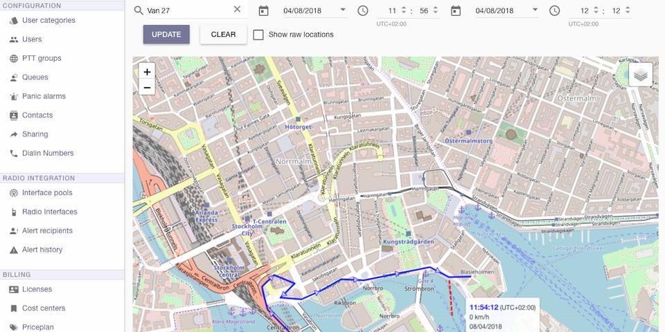 grouptalk location tracking
