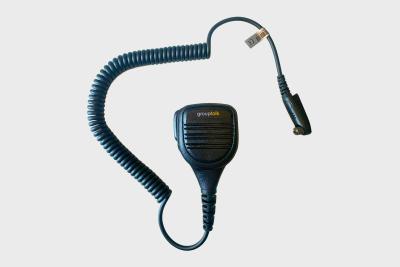 Wired remote speaker microphone from GroupTalk with M6 connector.